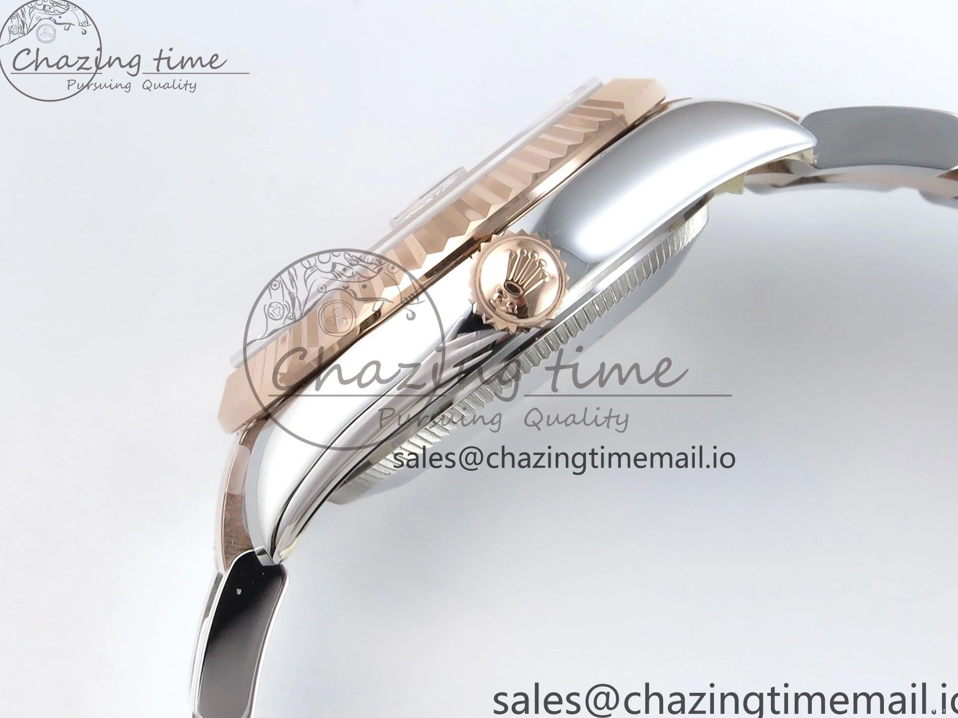 MiroTime 0504 DateJust 31 278271 ARF 1:1 Best Edition 904L Steel Brown Roman Diamonds Dial on SS RG Oyster Bracelet ETA SmartChoice 520